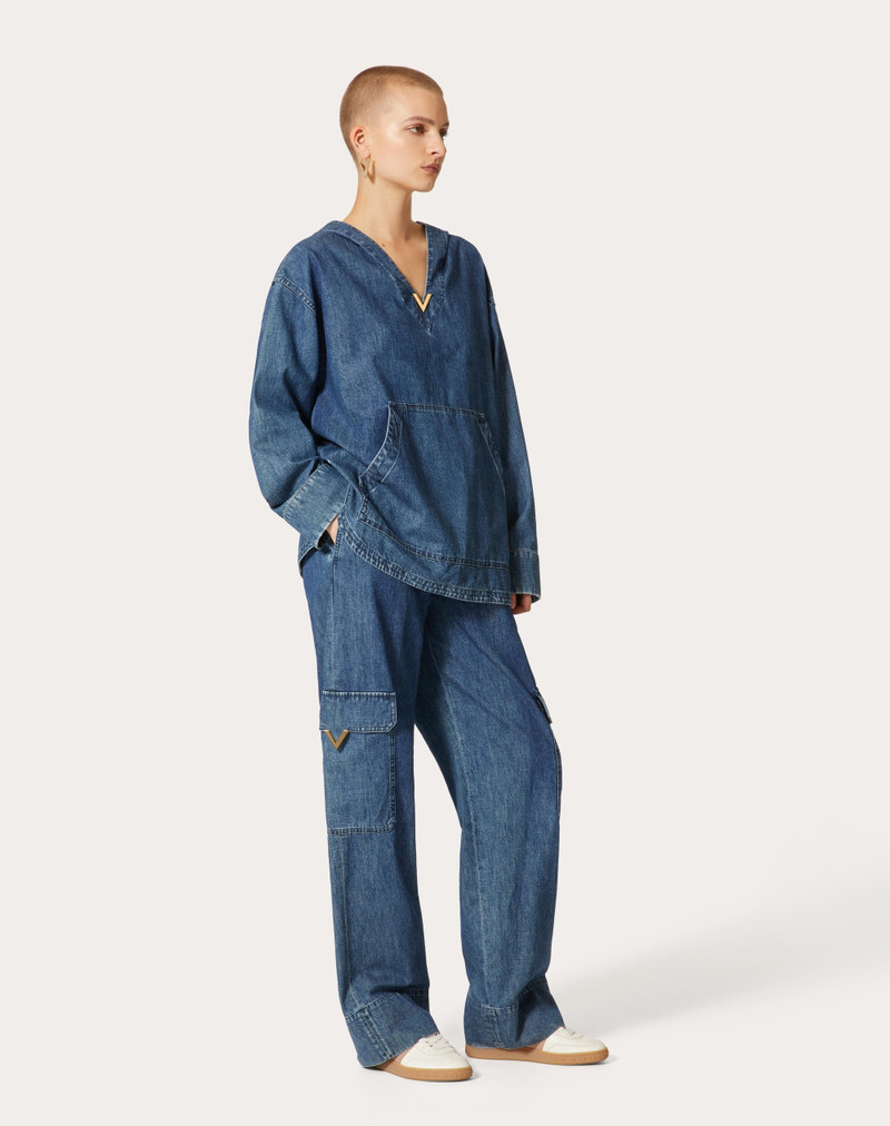 Valentino CHAMBRAY DENIM CARGO PANTS outlook