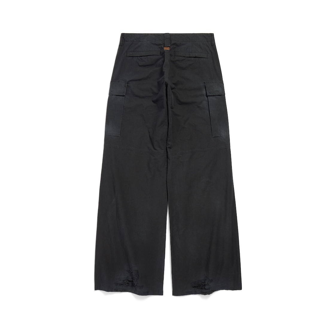 Women's Flared Cargo Pants in Black - 6