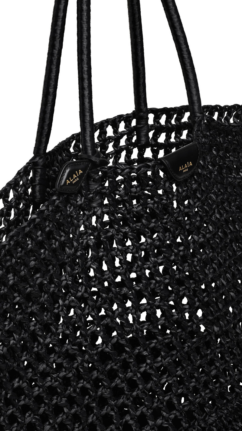 LARGE BASKET BAG IN METALLIC RAFFIA 3