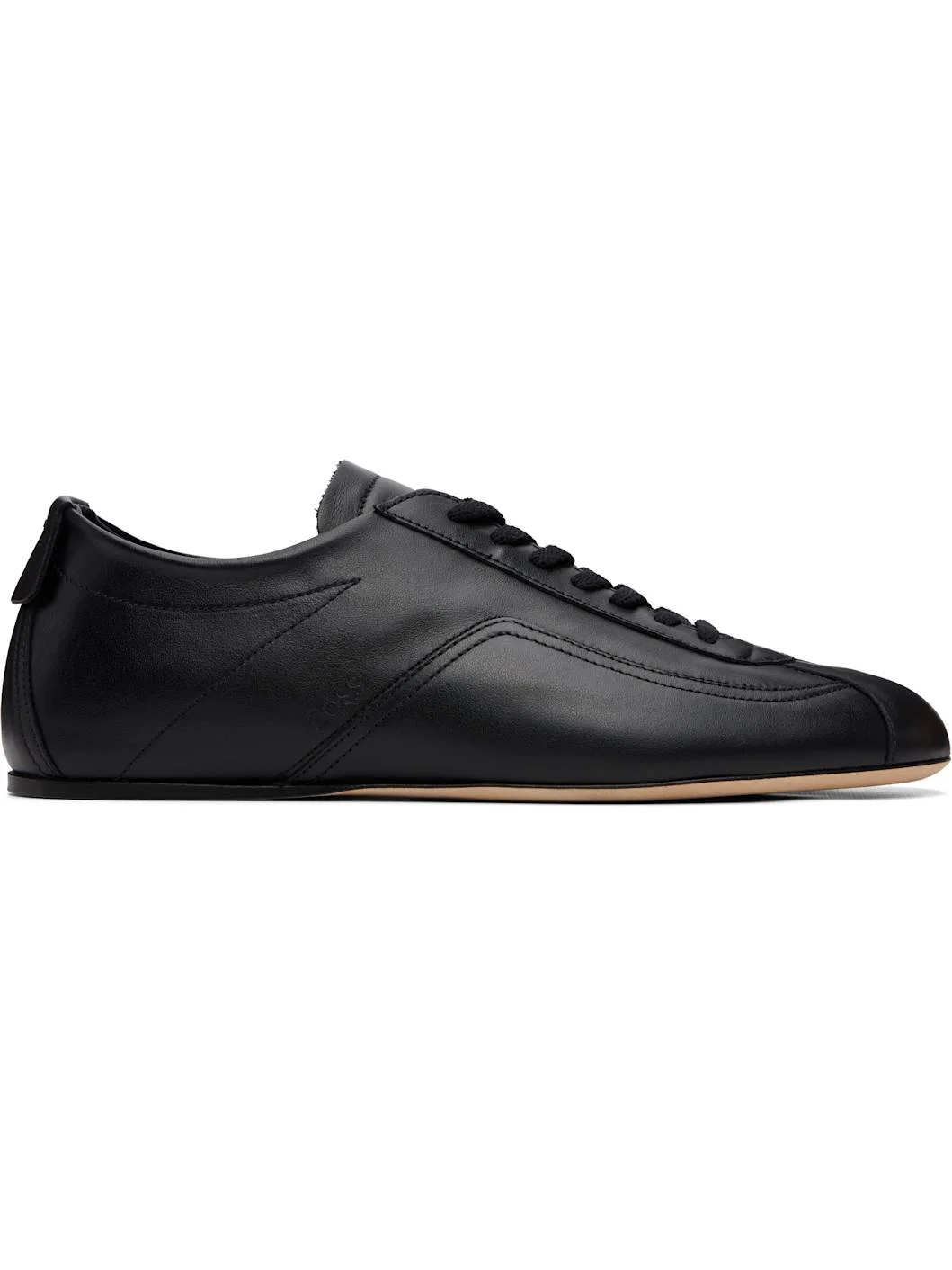 Black Debossd Logo Nappa-leather Sneakers - 1