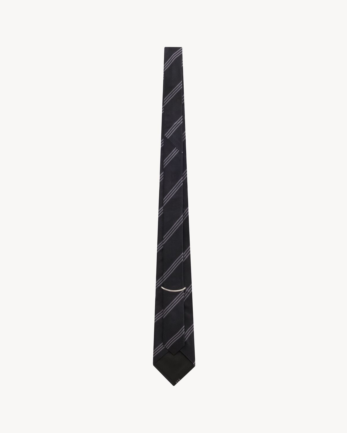 WIDE TIE IN STRIPED SILK SATIN - 3