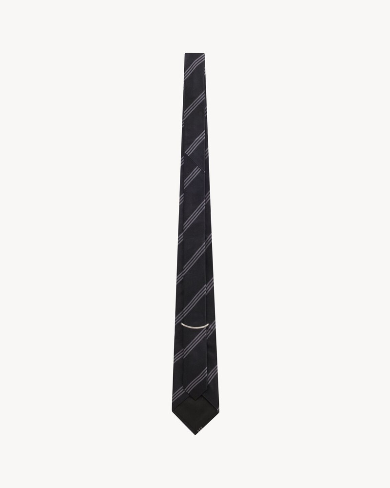 WIDE TIE IN STRIPED SILK SATIN 3