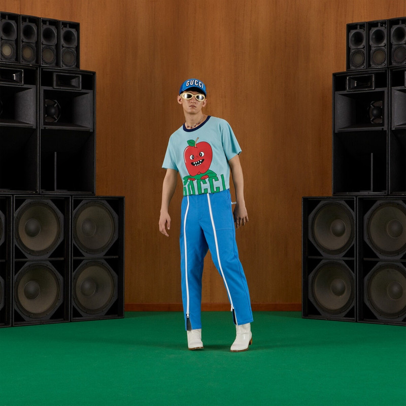 GUCCI Gucci apple print cotton T-shirt outlook