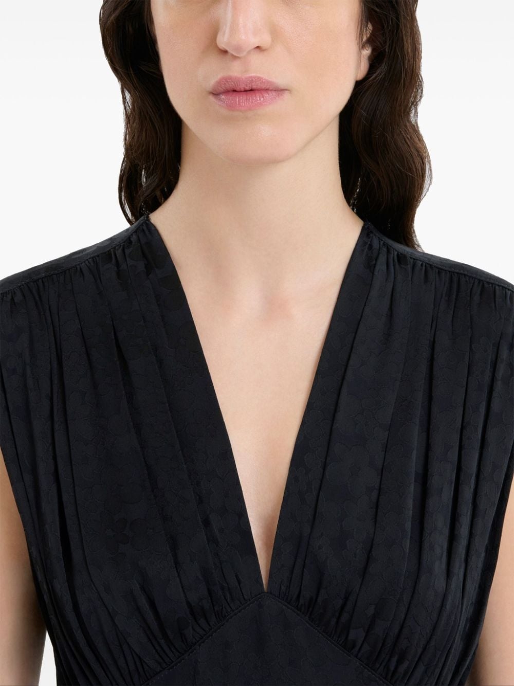 V-neck mini dress - 5