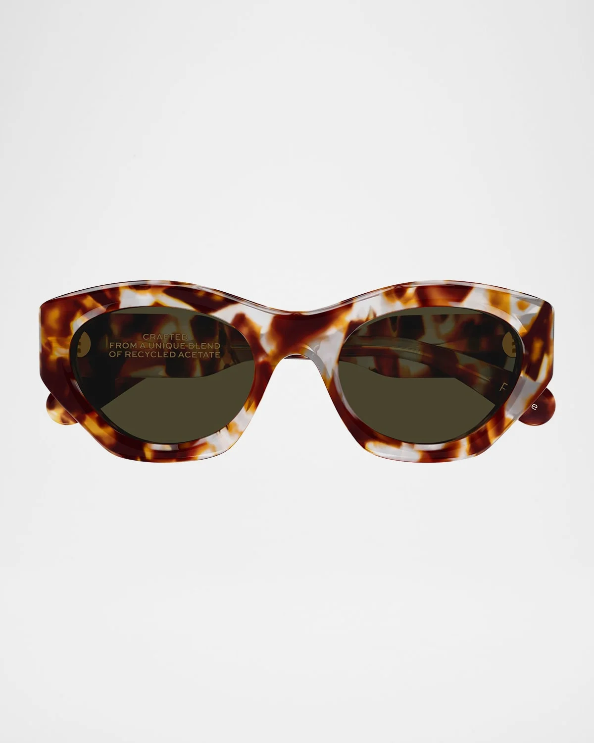 Havana Acetate Cat-Eye Sunglasses - 1