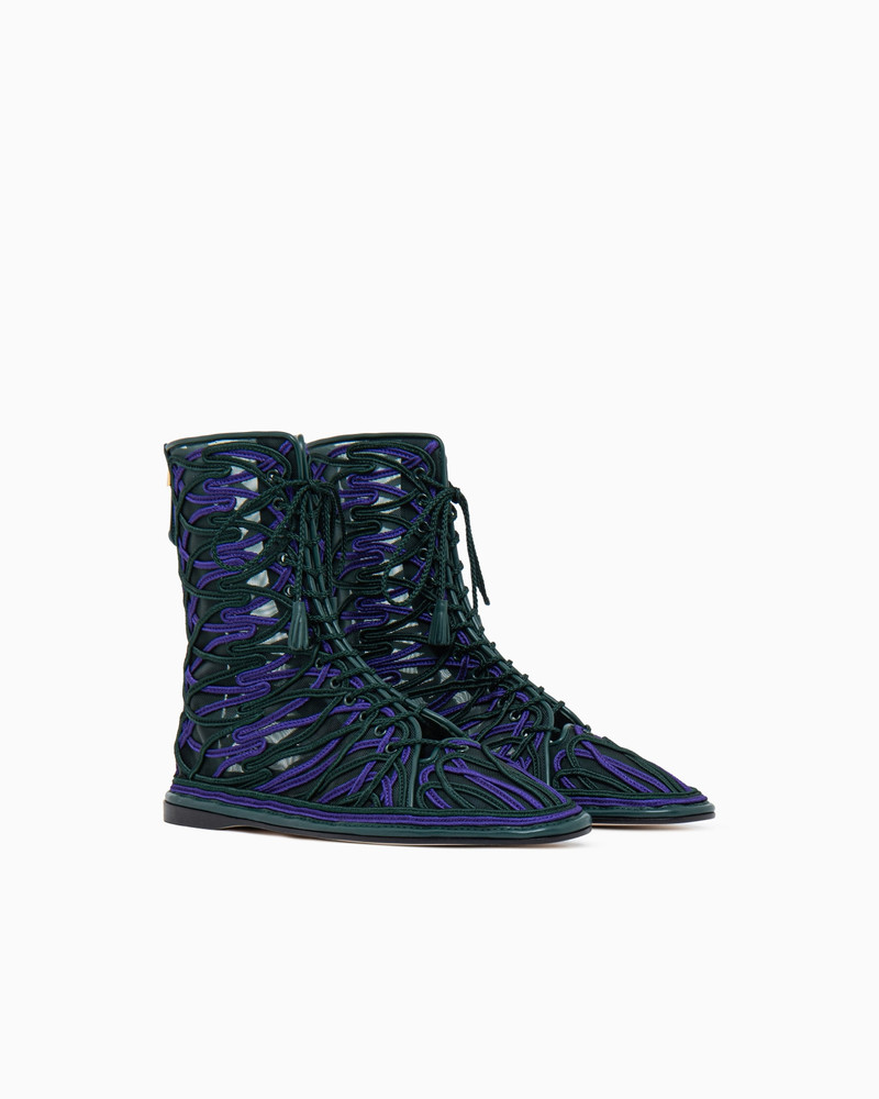 ANKLE BOOTS WITH EMBROIDERY AND LEATHER DETAILS 2