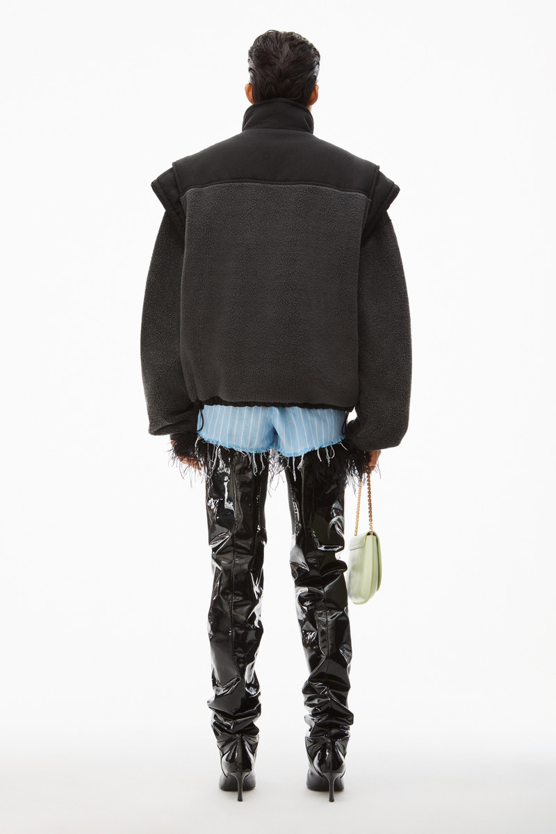 NYLON COMBO VEST IN PLUSH DOUBLE FLEECE 5