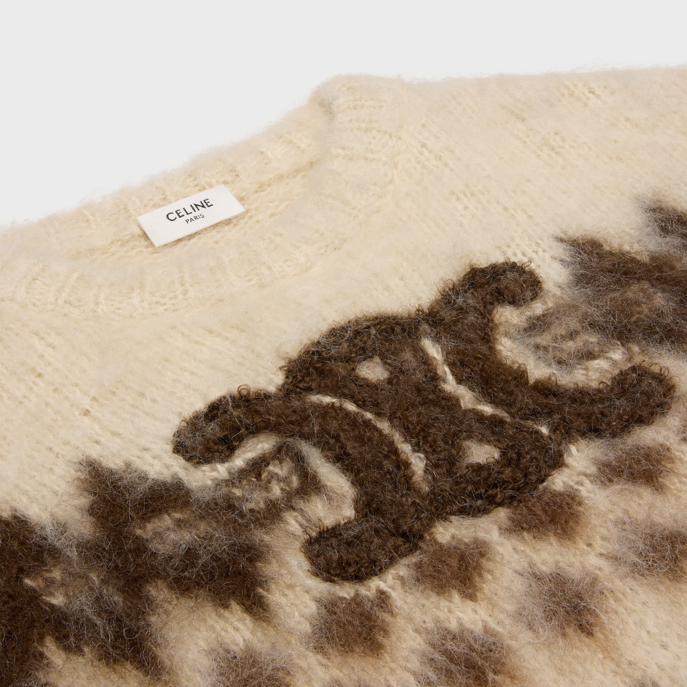 crew neck sweater in fair isle mohair - 3