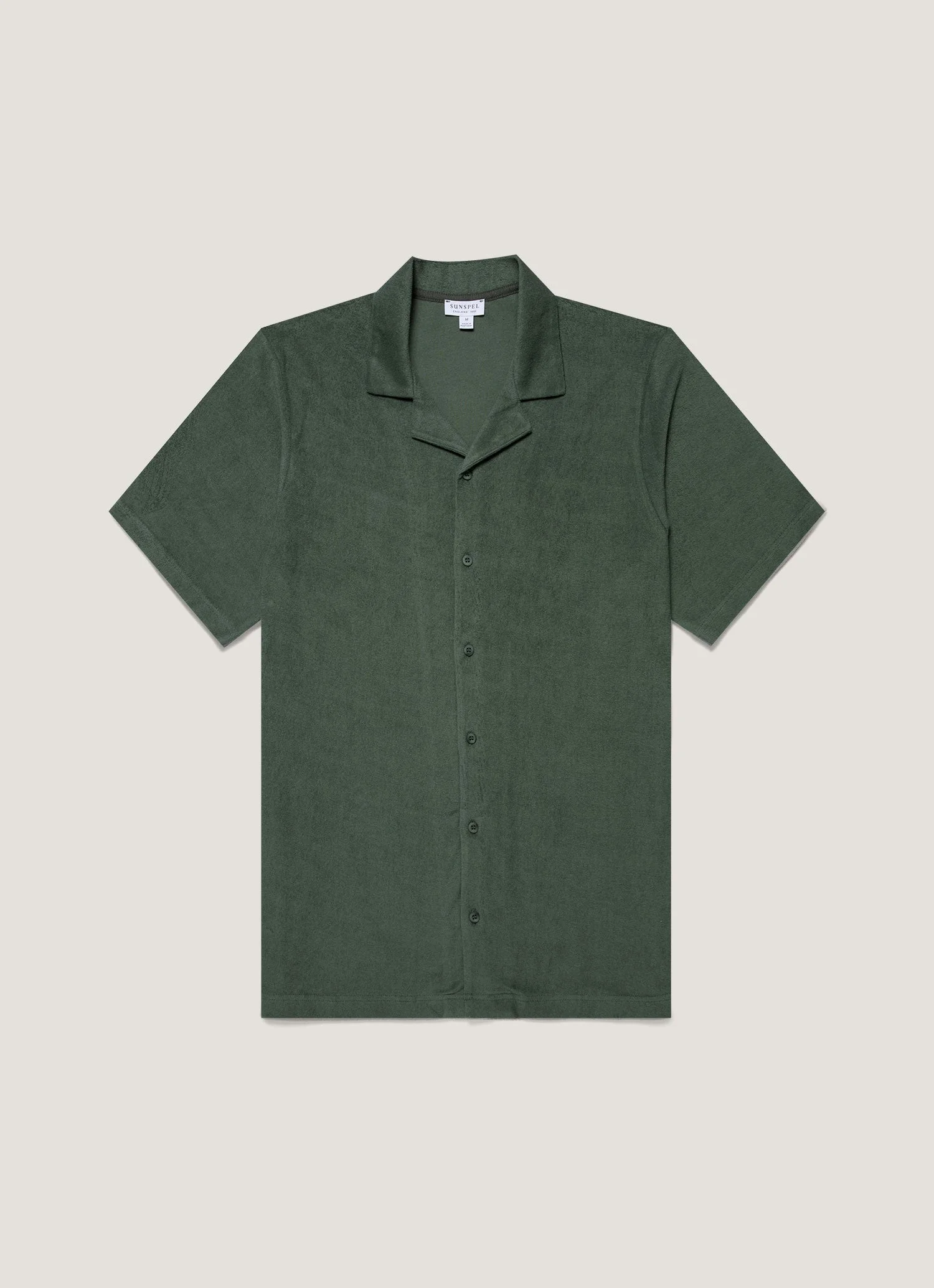 Towelling Camp Collar Shirt - 1