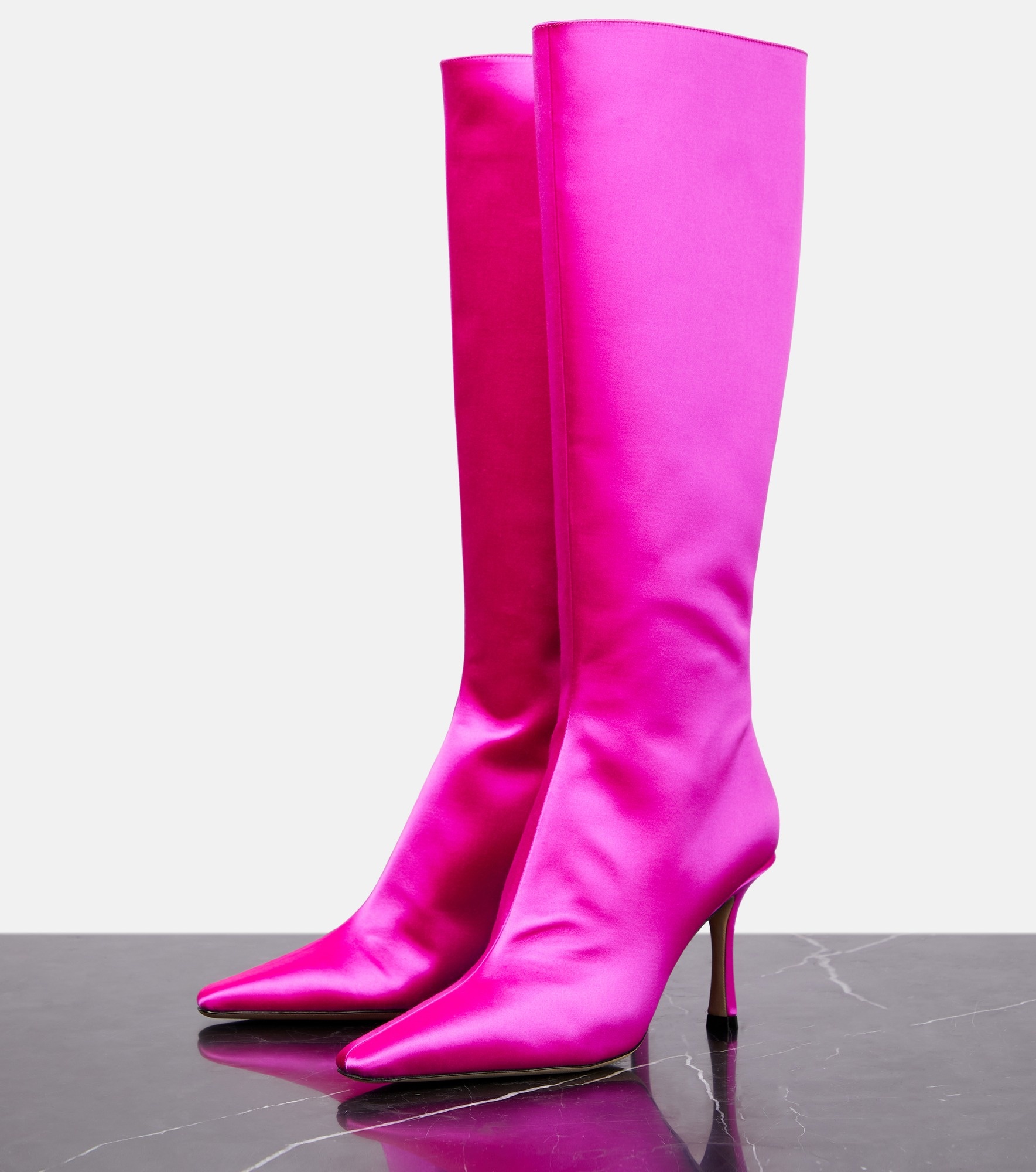 Agathe 85 satin knee-high boots - 5