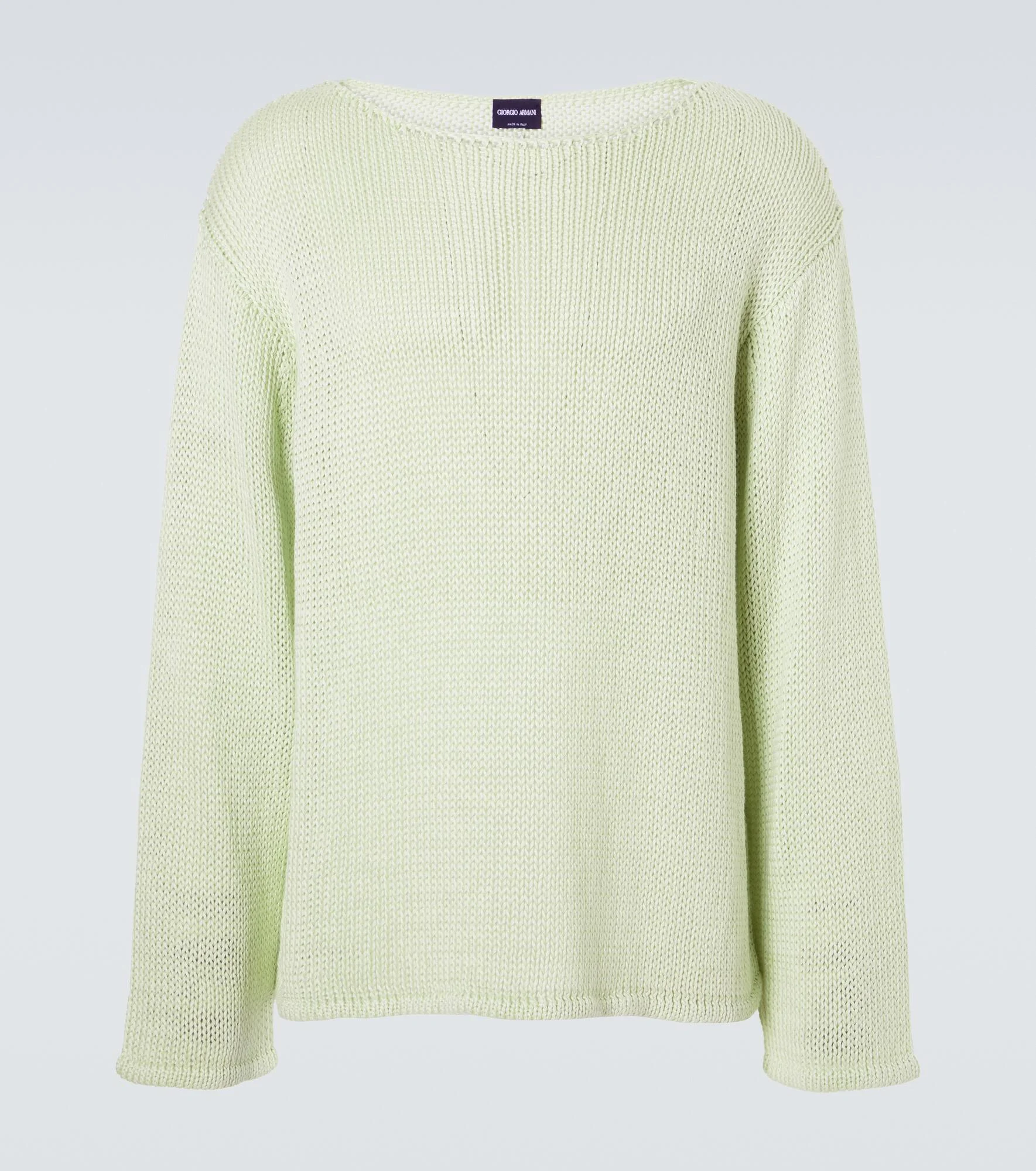 Open-knit linen-blend sweater - 1