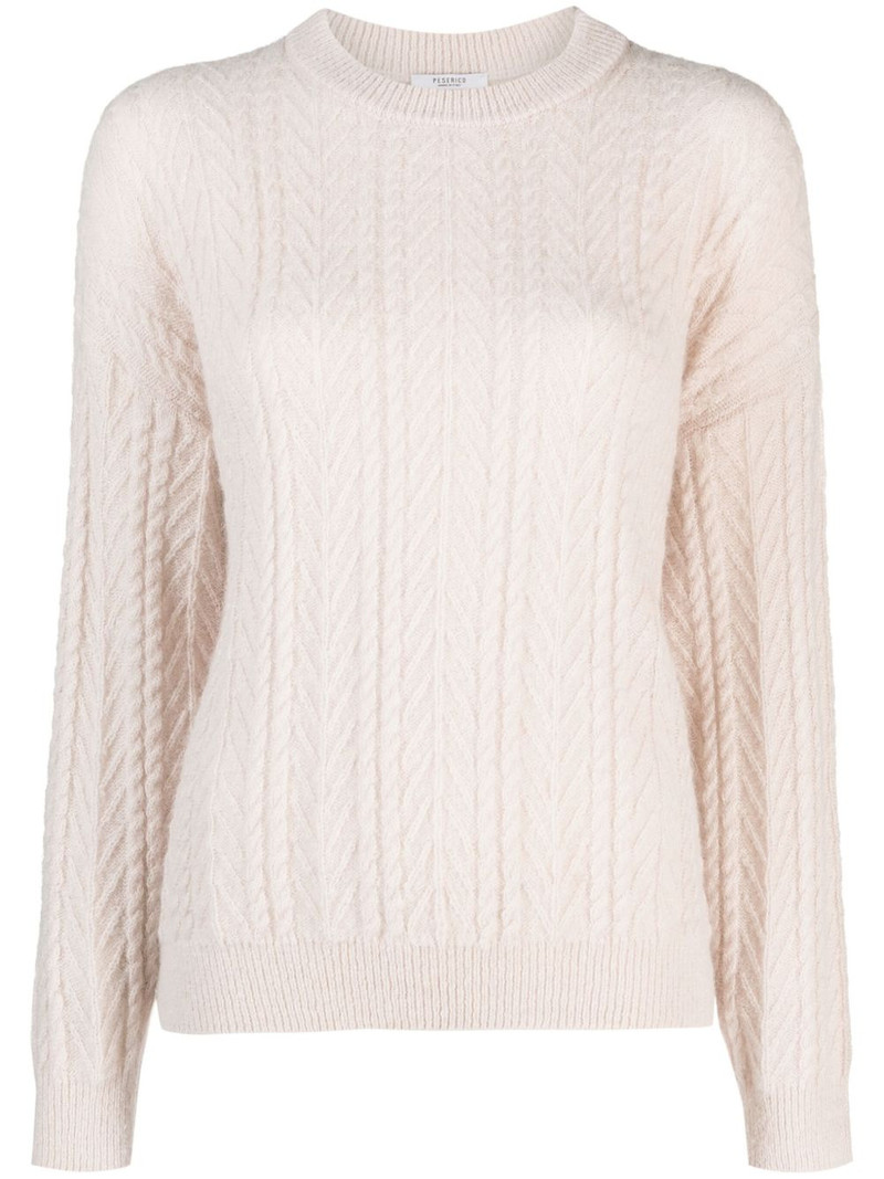 cable-knit wool-blend jumper 1