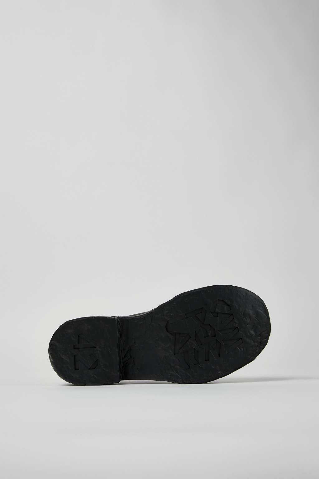 Black Leather Lace-Up Shoes - 5
