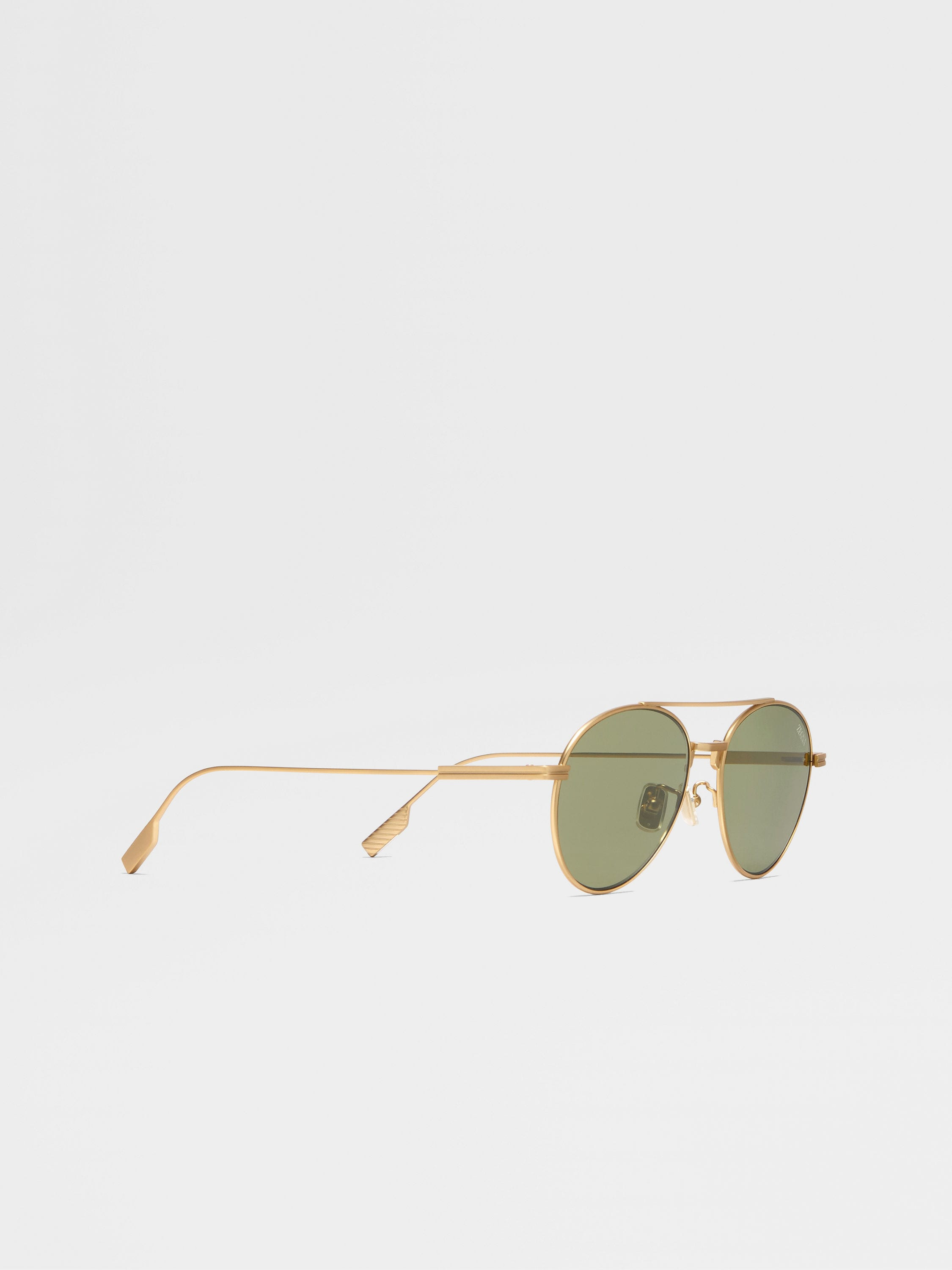 SATIN BRASS TITANIUM SUNGLASSES - 3