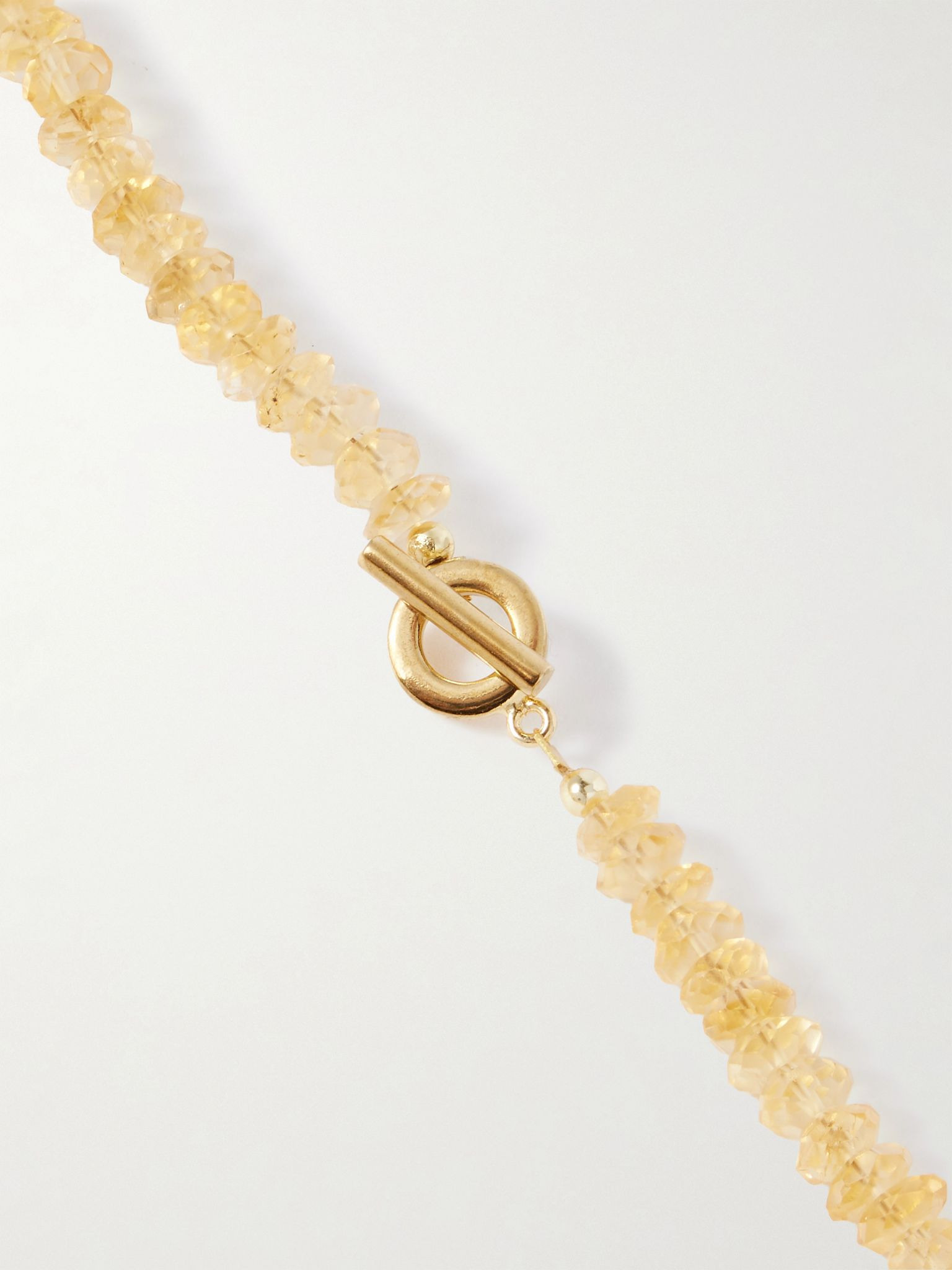 Roma gold-plated, citrine, shell and crystal necklace Red - 3