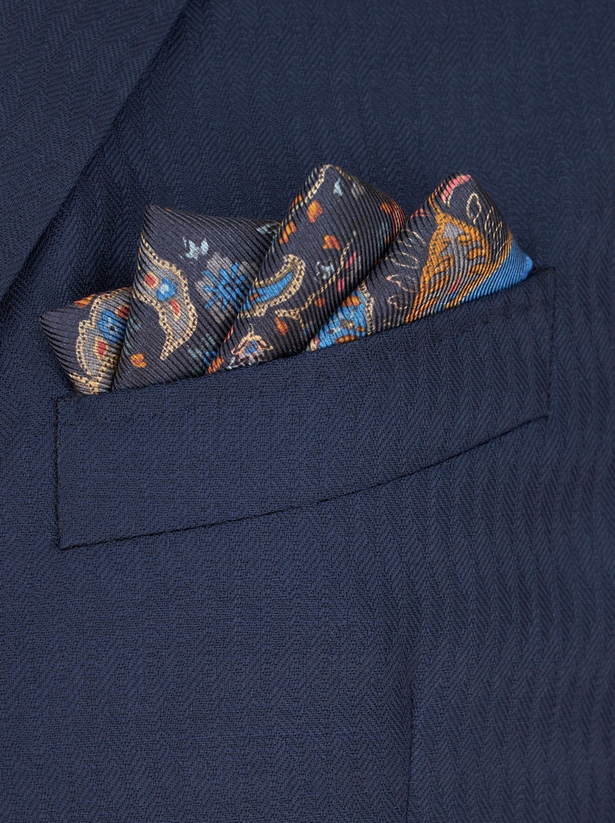 FLORAL PAISLEY POCKET SQUARE - 4