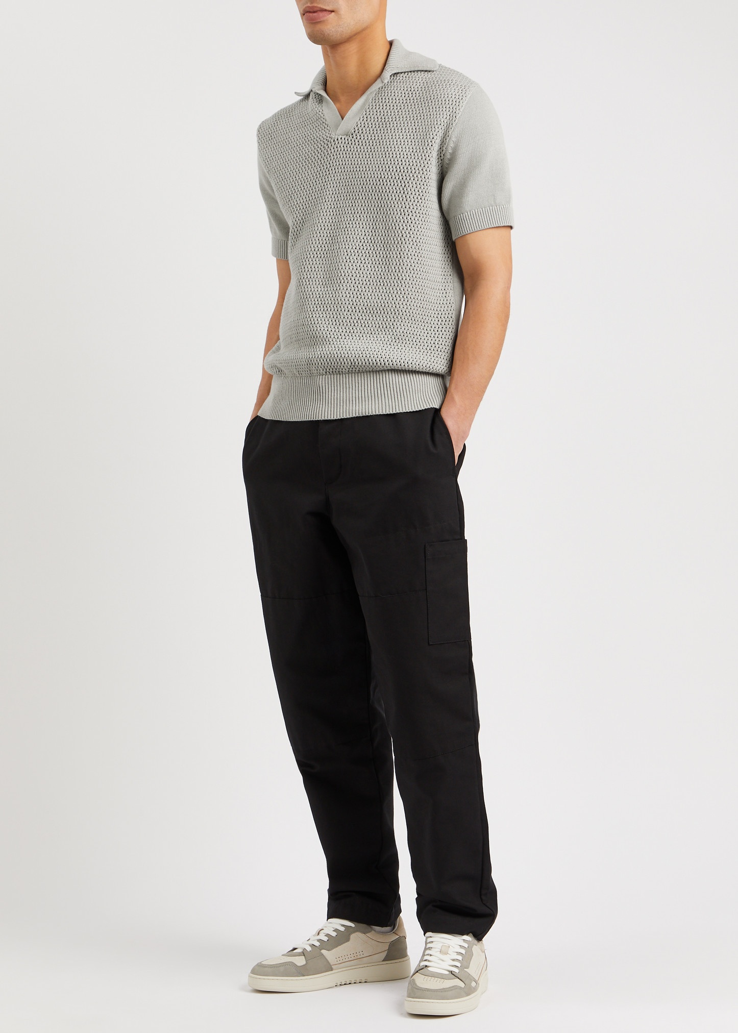 Penhale pointelle-knit cotton polo shirt - 4