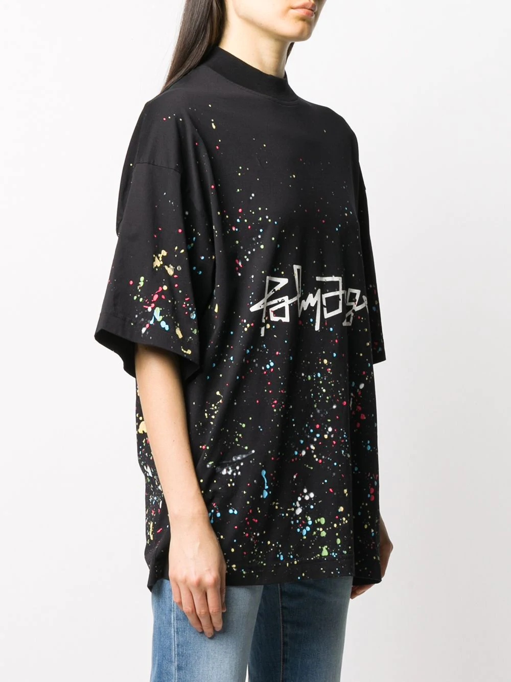 paint-splatter logo-print T-shirt - 3