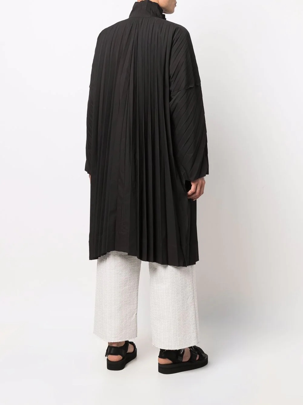 pleated poplin coat - 4