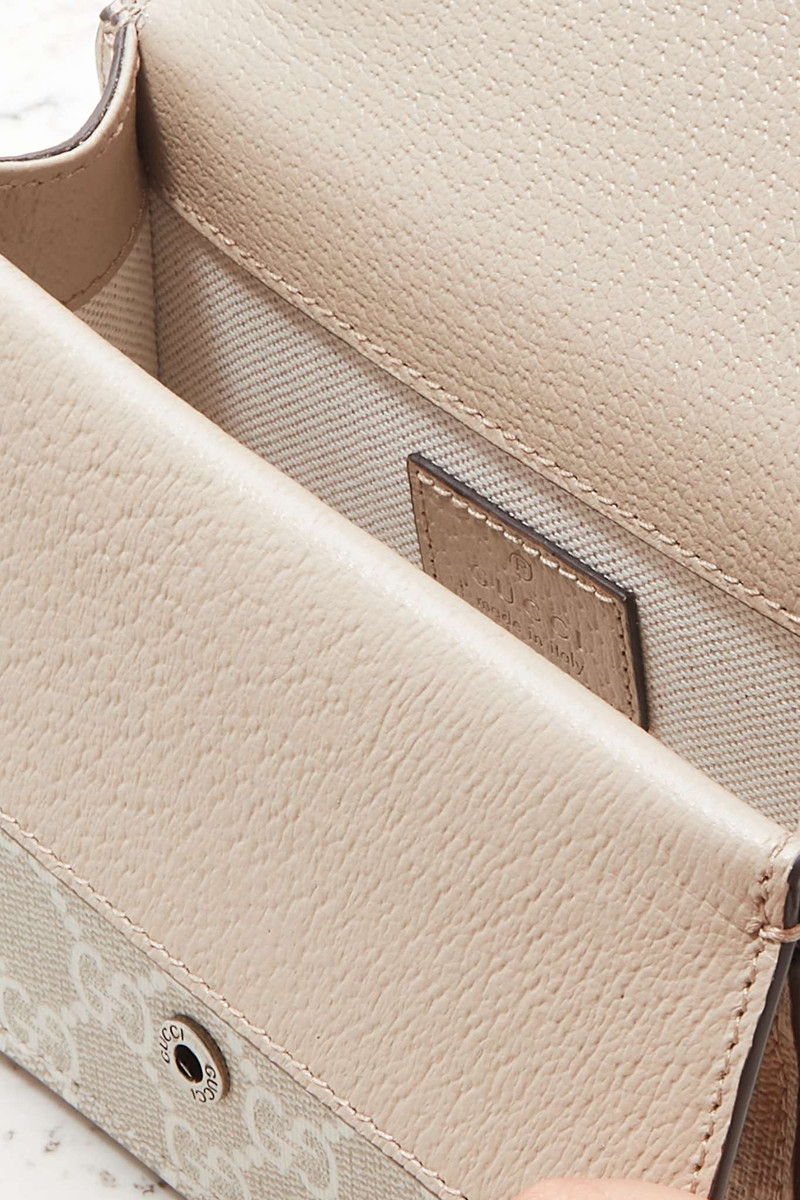 Dionysus mini leather-trimmed printed coated-canvas tote 5