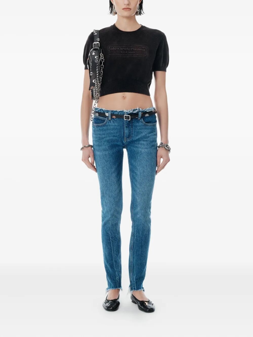 Cotton-Blend Chenille Cropped Pullover With Logo - 2