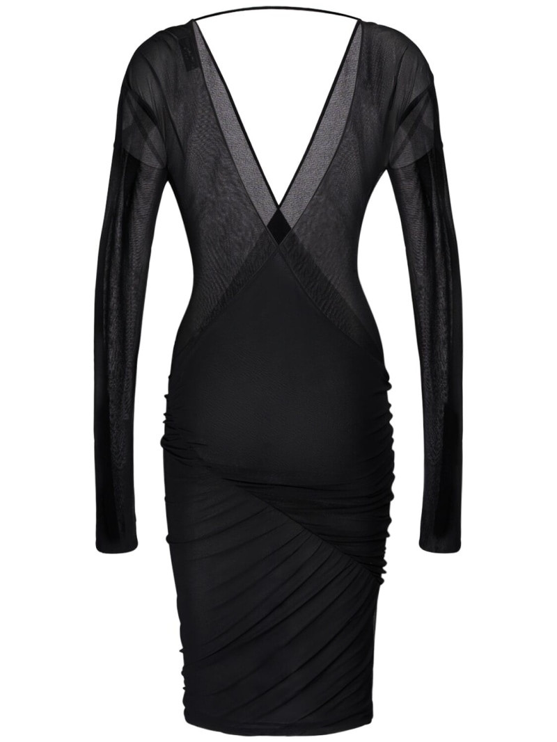 SAINT LAURENT Viscose midi cutout dress outlook