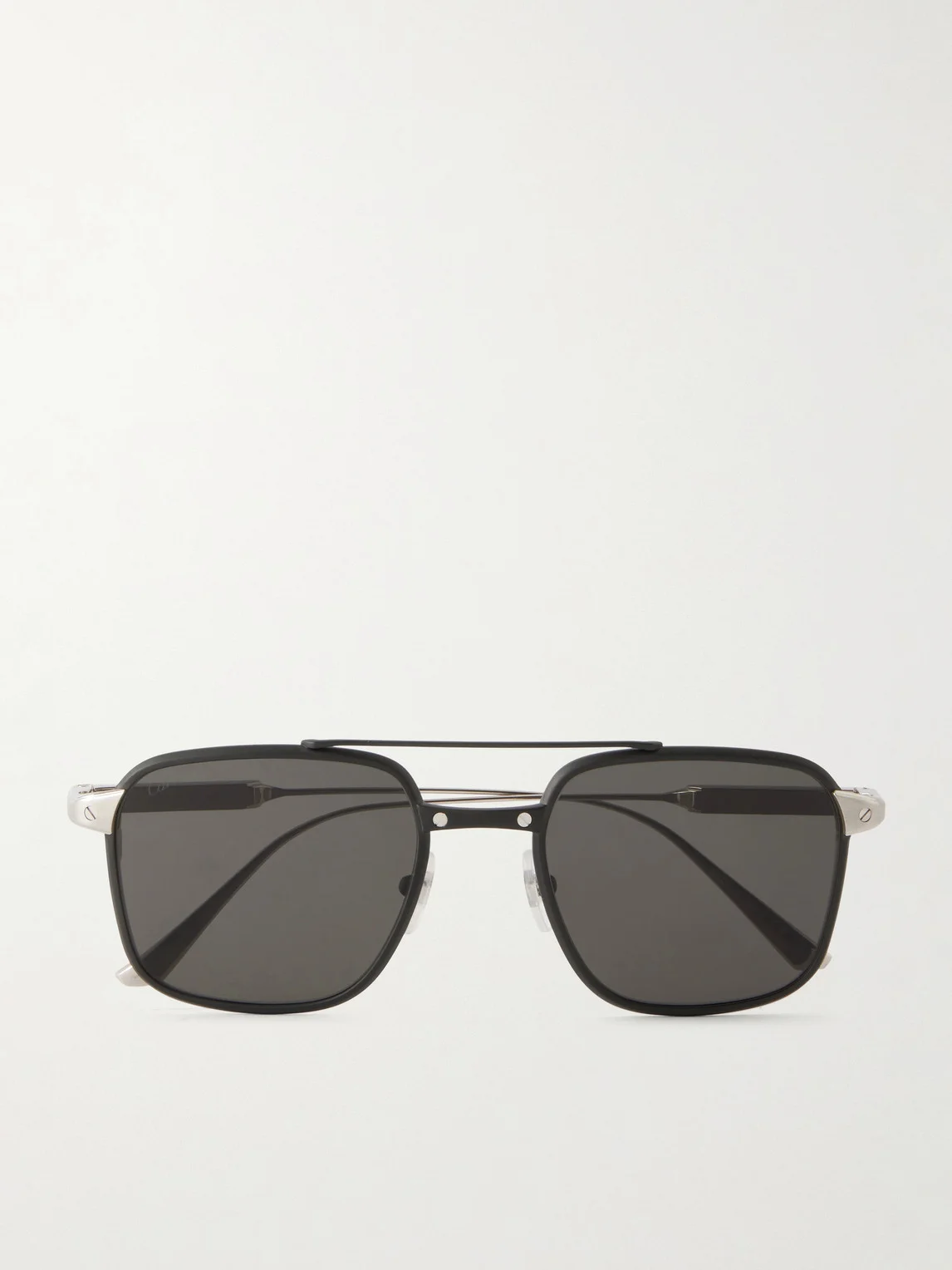 Square-Frame Silver-Tone and Acetate Sunglasses - 1