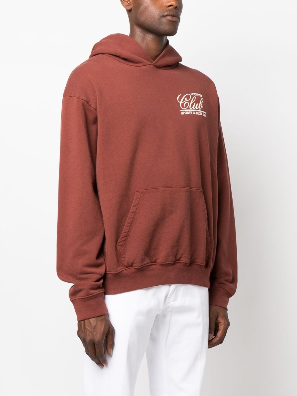 graphic-print cotton hoodie - 3