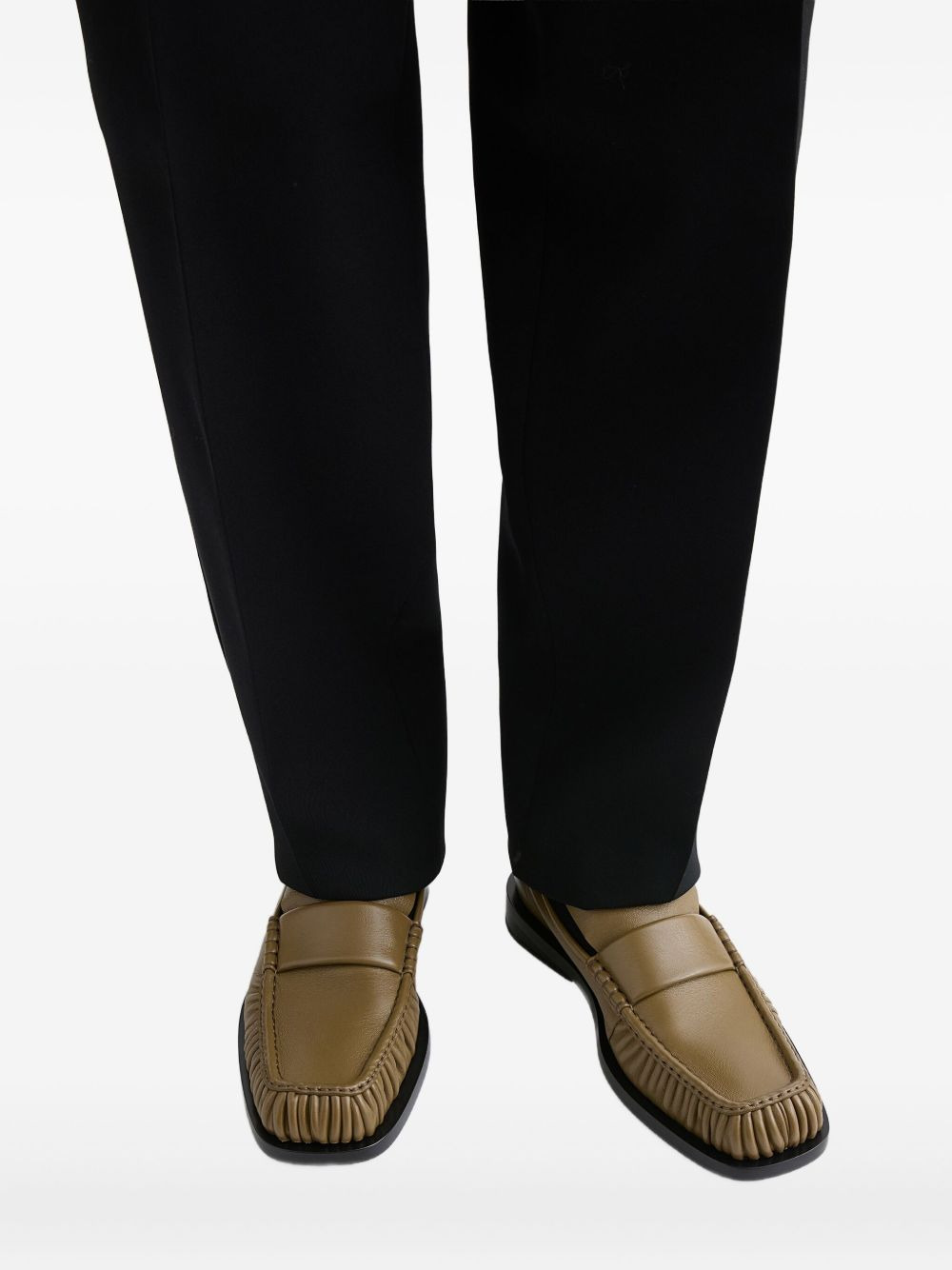 wrinkled-detail loafers - 4