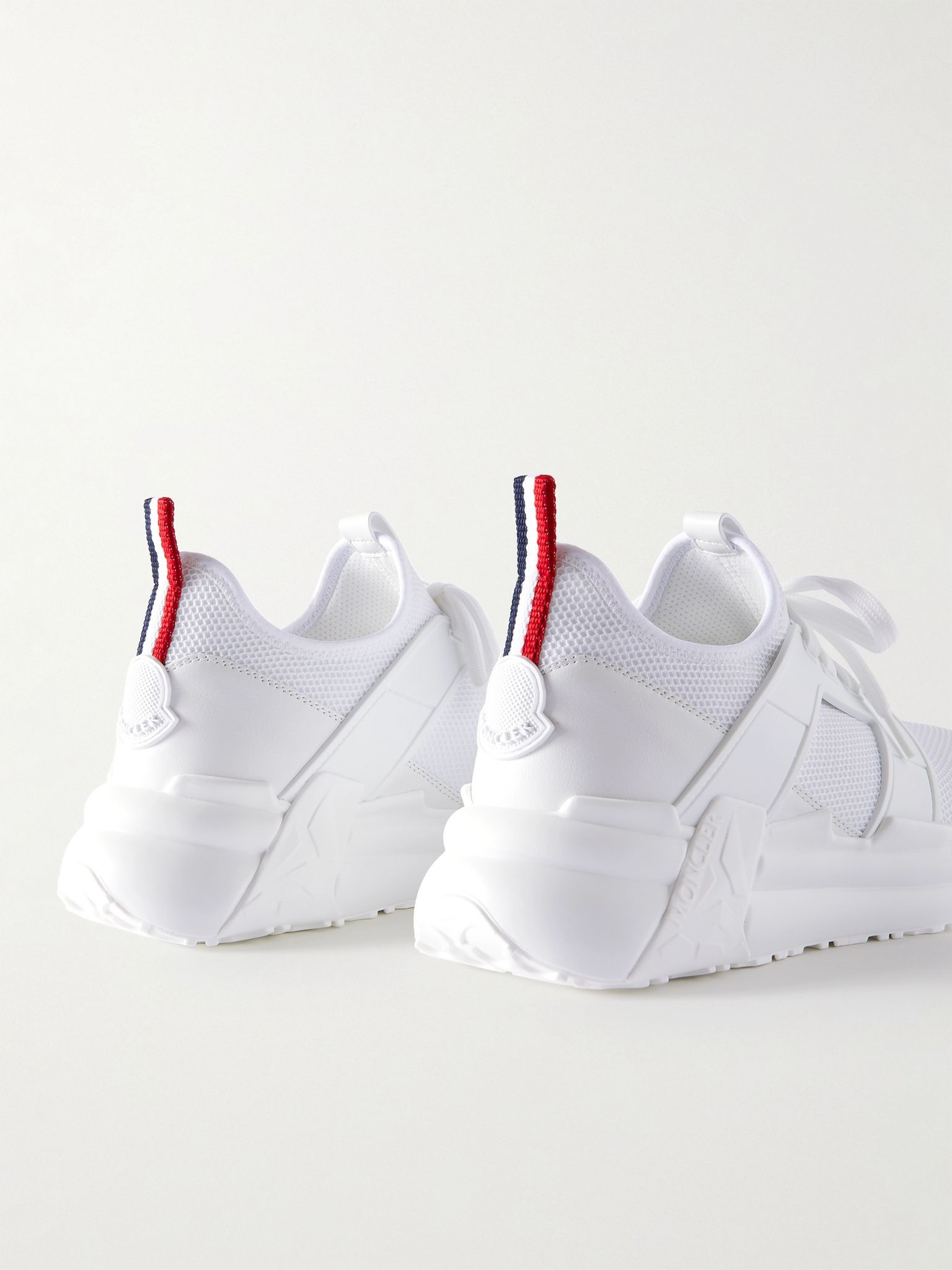 Lunarove Rubber and Leather-Trimmed Neoprene Sneakers White - 5