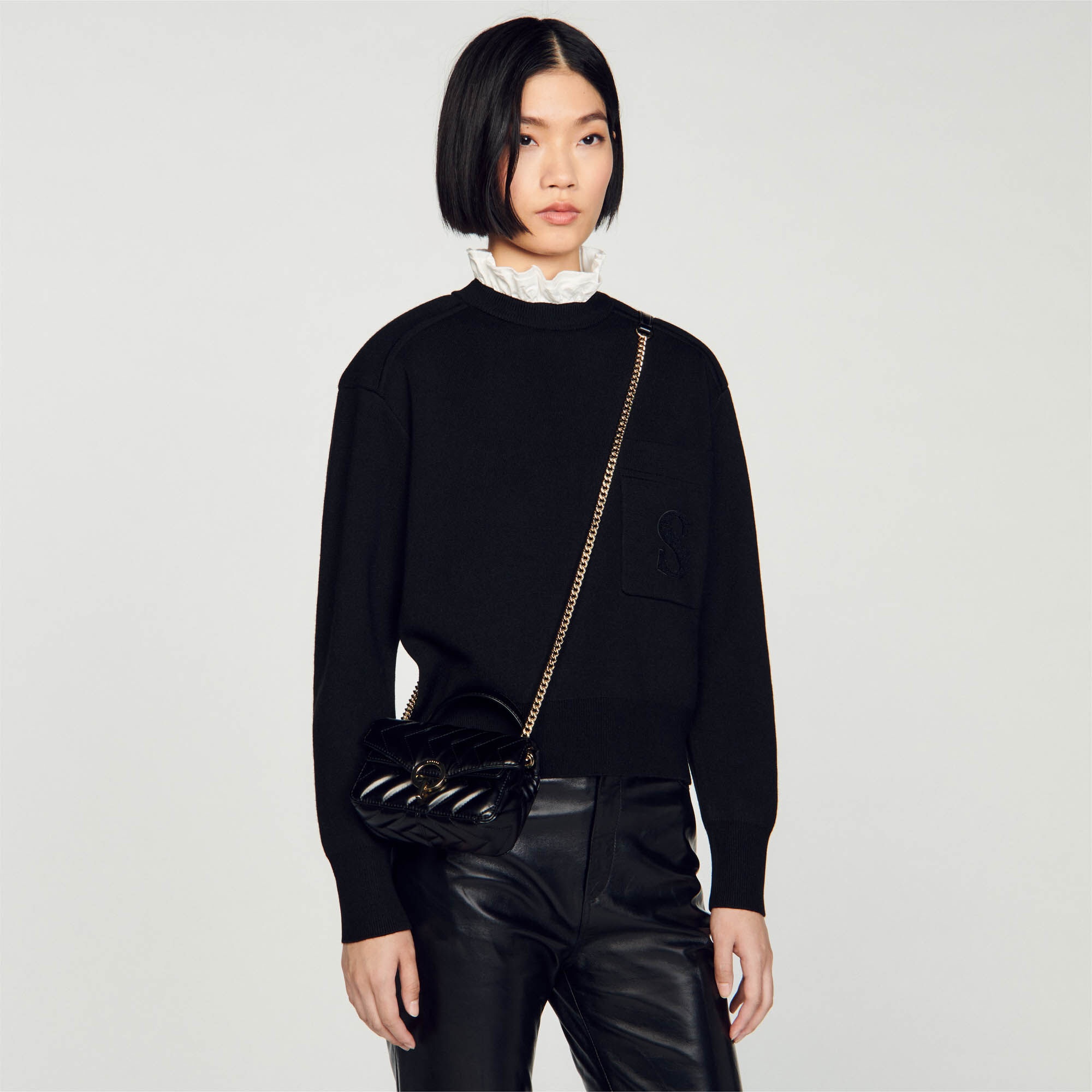 PLAIN LEATHER YZA MINI BAG - 5