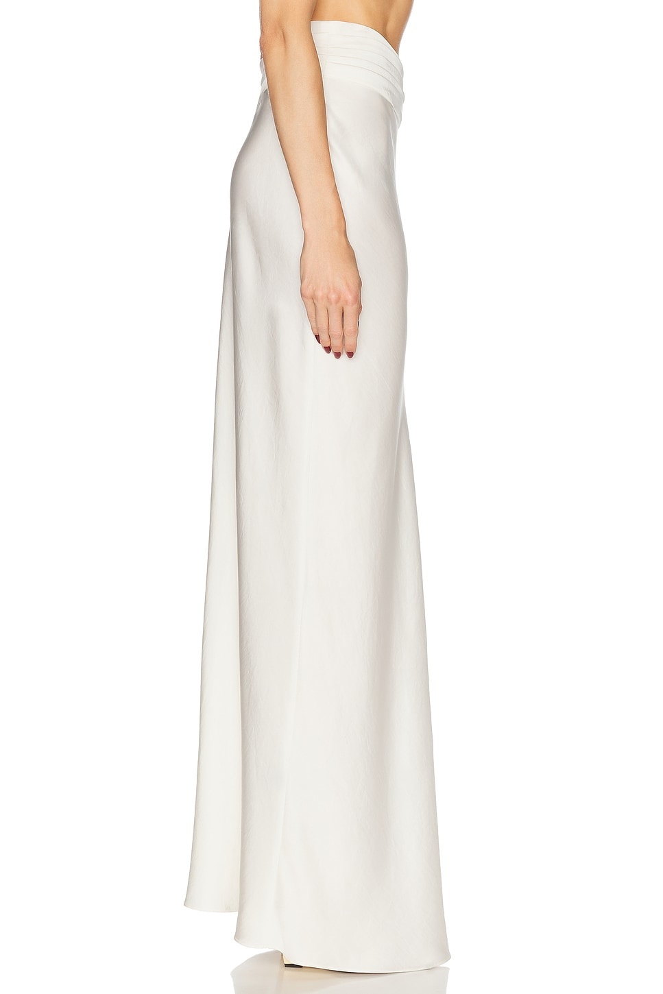 Lightweight Satin Asymmetric Skirt - 2