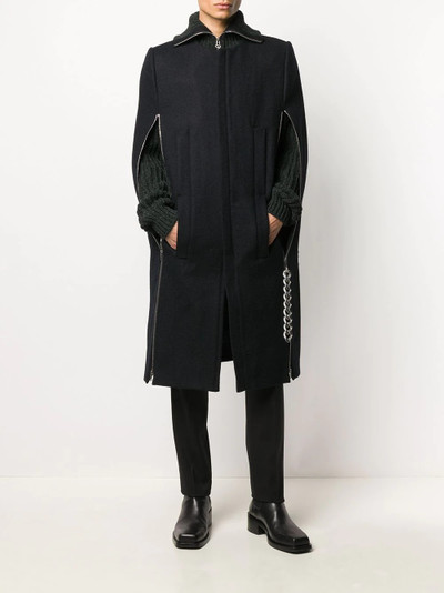 Raf Simons curb chain detail coat outlook