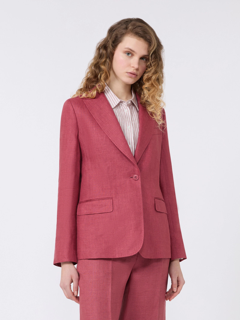 NALUT Linen canvas blazer - CHERRY 3