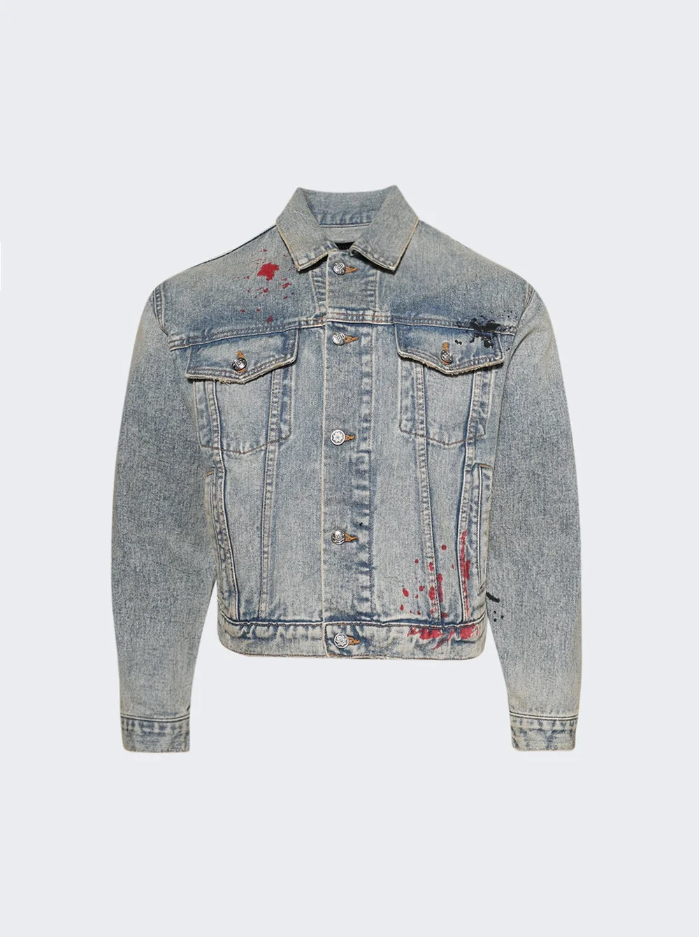 Oil Change Denim Jacket Light Blue - 1