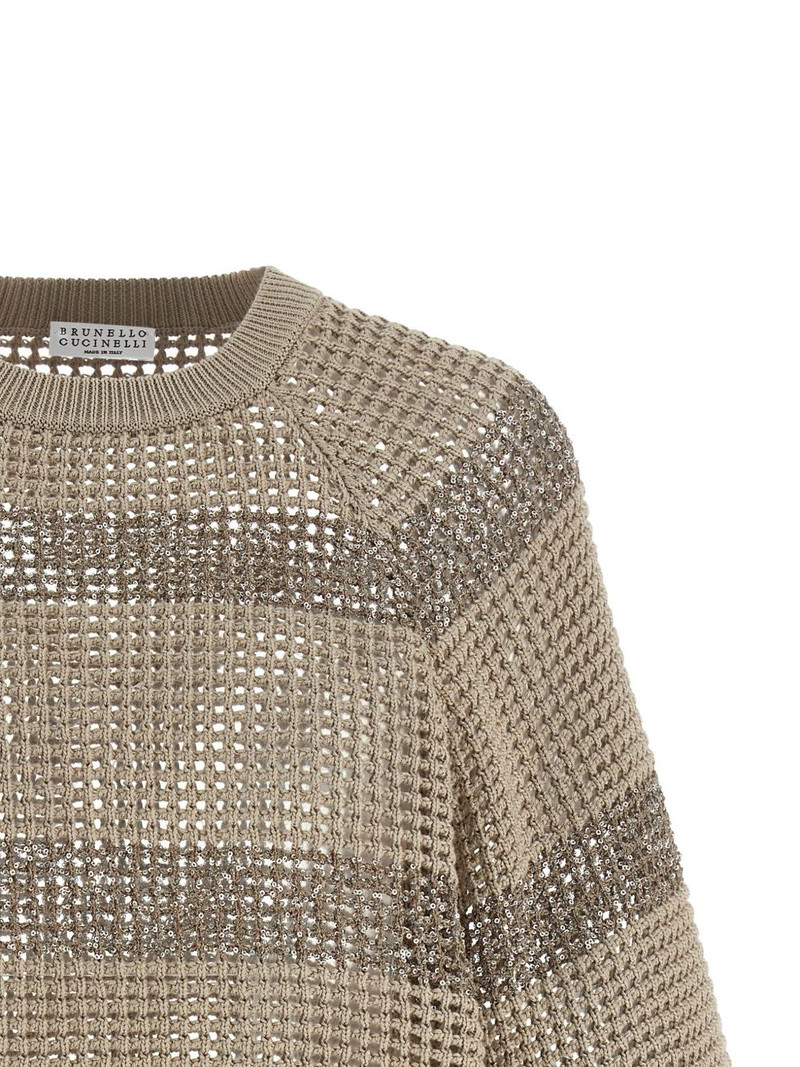 sequin-embellished striped sweater 4