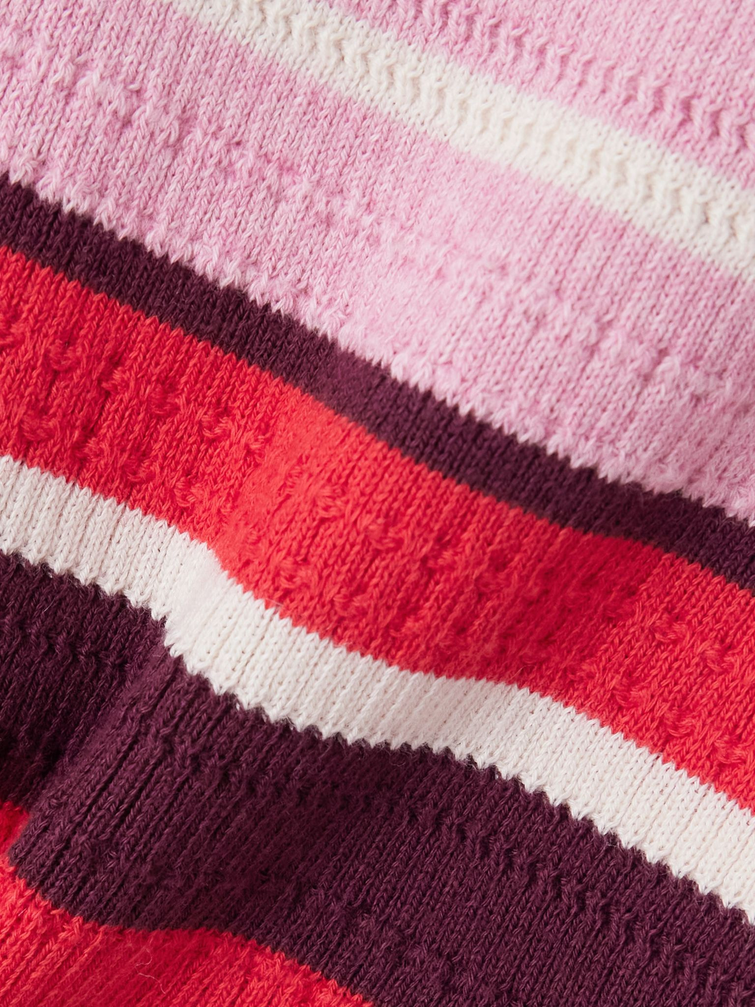 Veneziana striped ribbed cotton shorts Red - 5