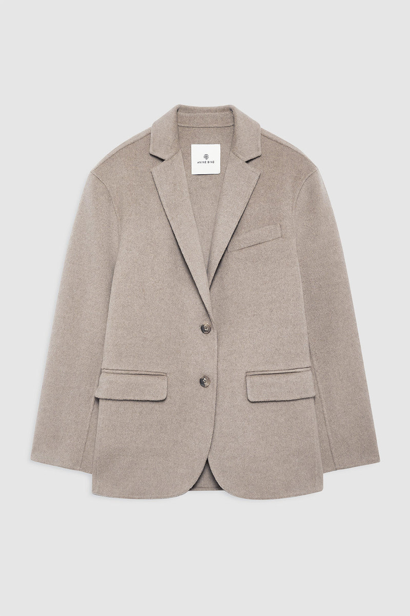 Quinn Blazer - Oatmeal Melange Cashmere Blend 1