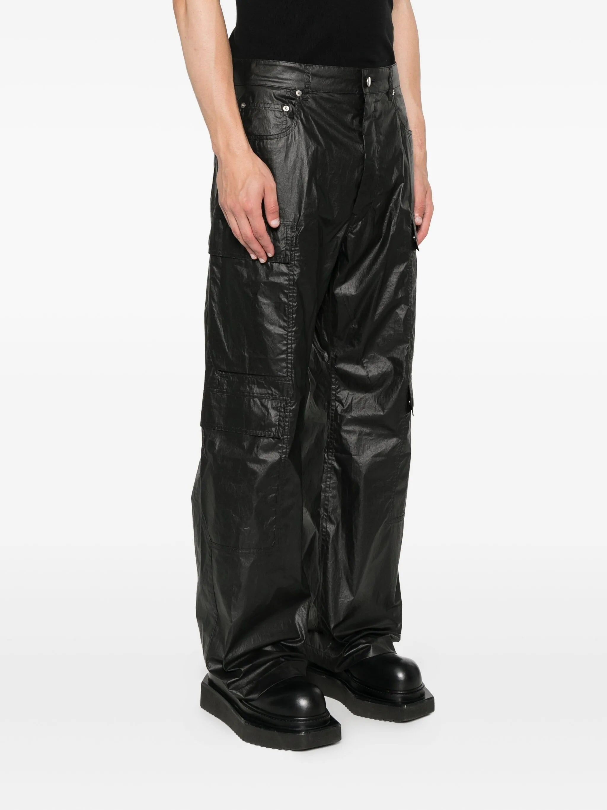 Rick Owens Cargo-pocket Cotton-blend Trousers - 2
