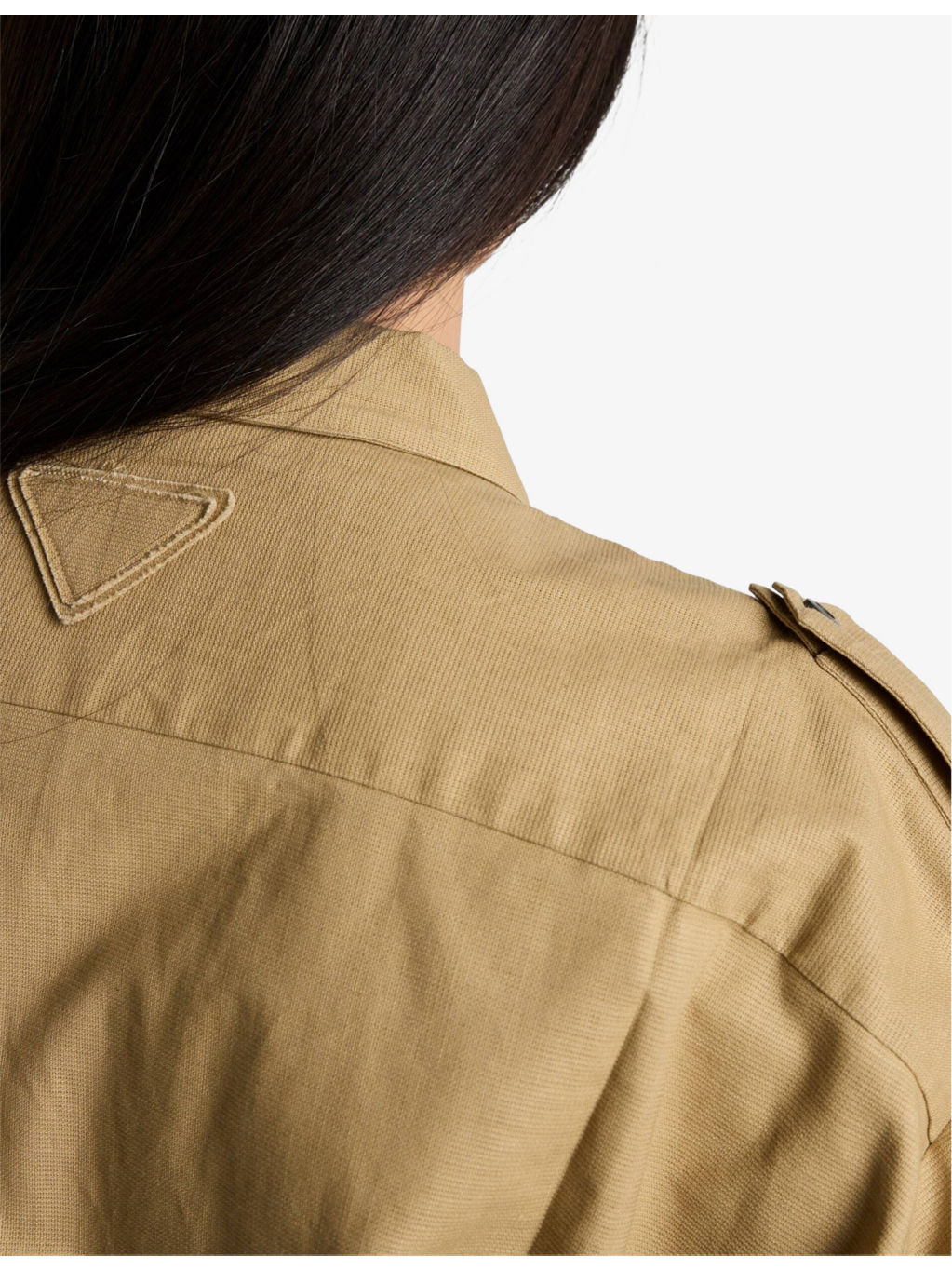 Triangle-Logo Oversized Cotton Shirt - 5