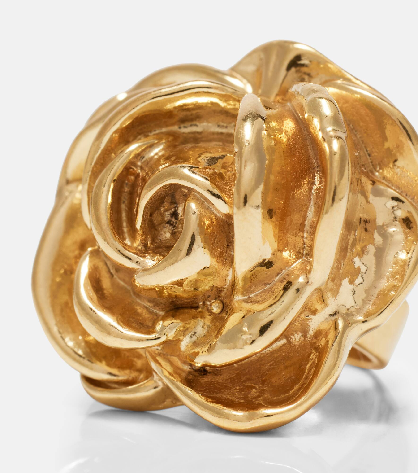 Floral gold-plated ring - 2