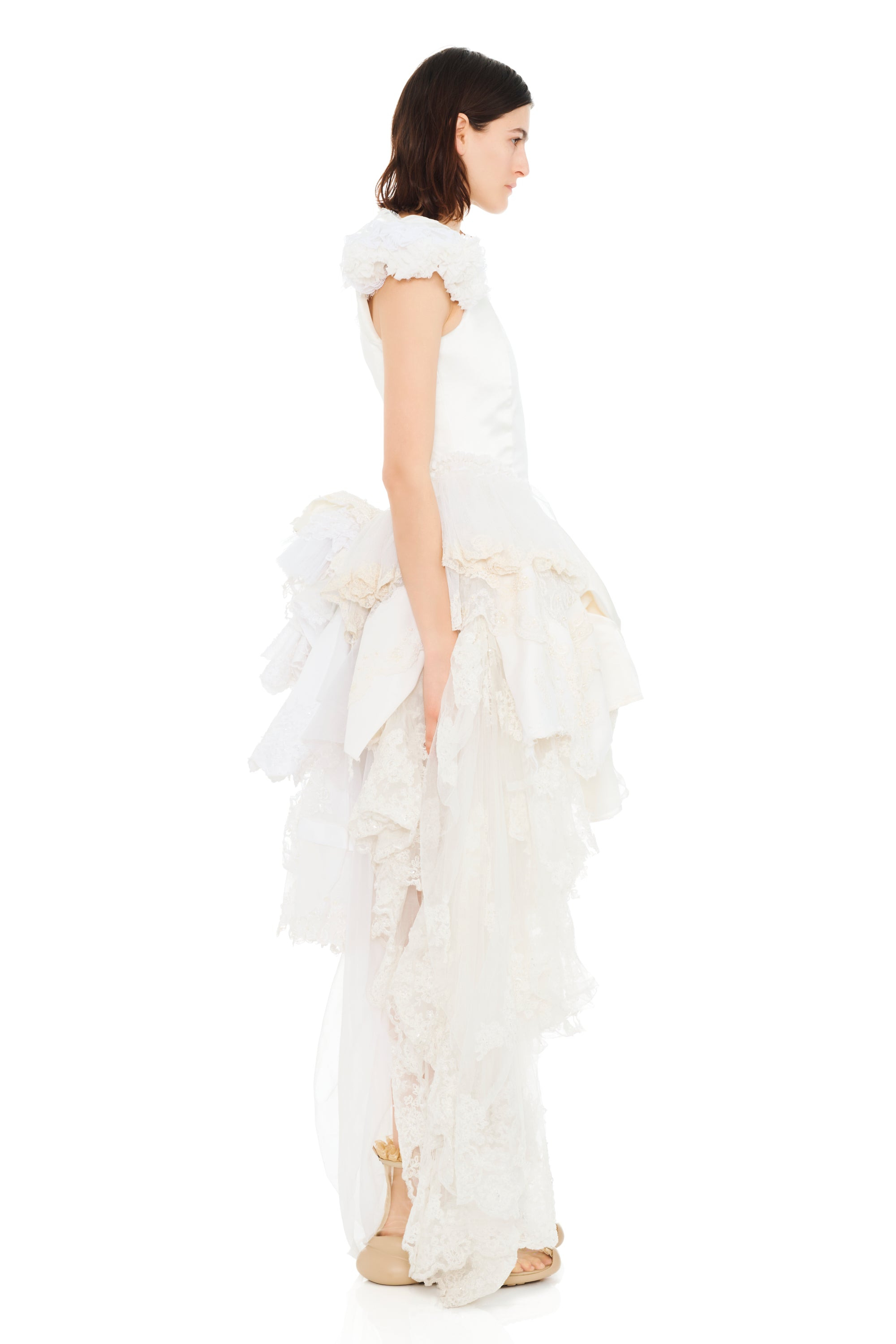 AVA BONED CORSET UPCYCLE WEDDING DRESS GOWN - 3