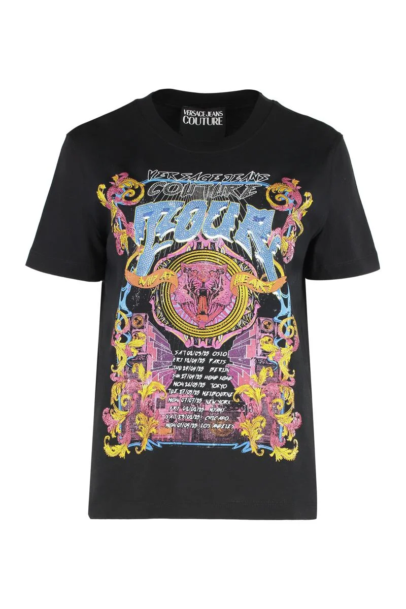 Versace Jeans Couture Cotton Crew-Neck T-Shirt - 1