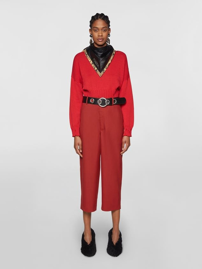 Marni TROPICAL WOOL CROPPED MASCULINE TROUSERS outlook