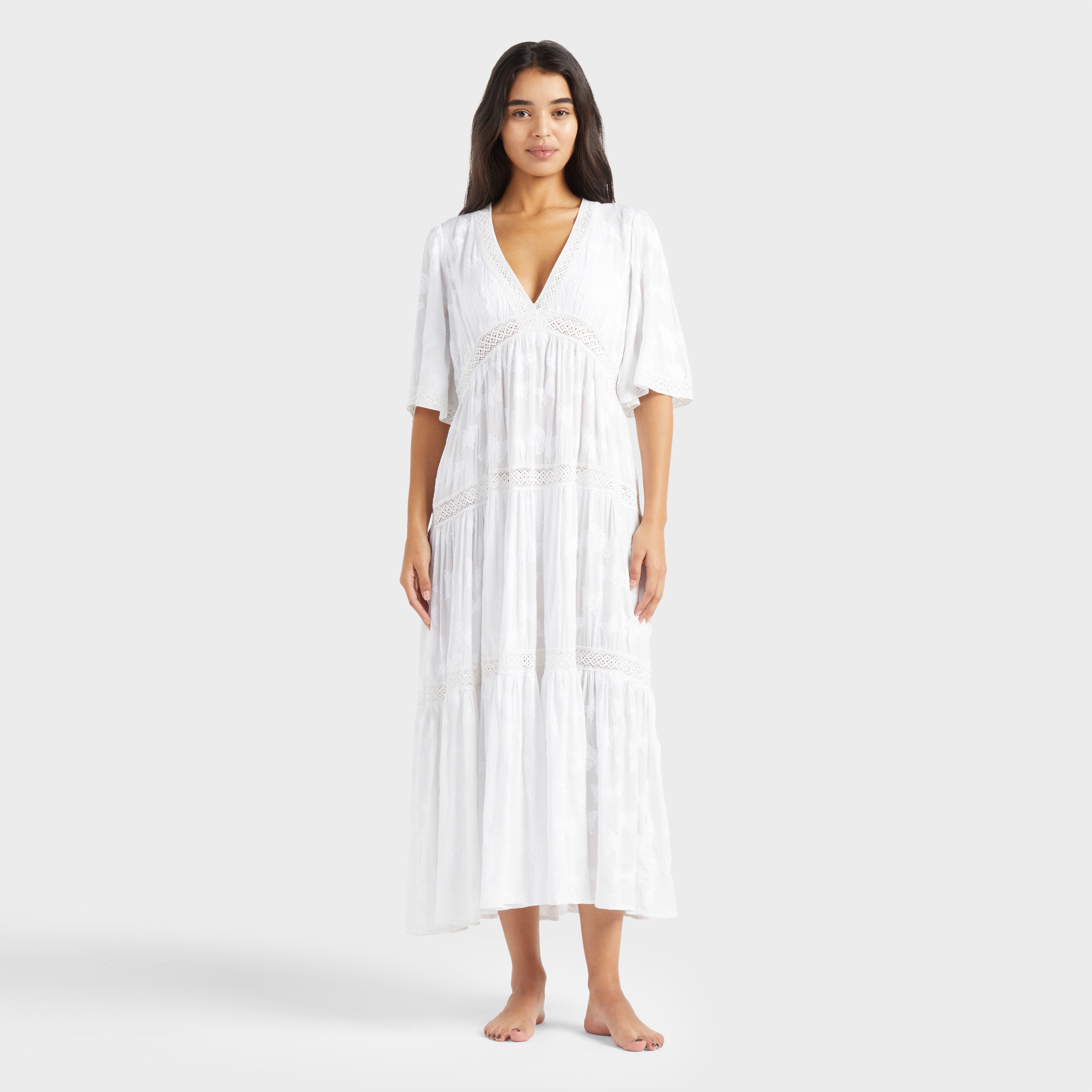 Women Viscose Dress Disco Butterflies - 3