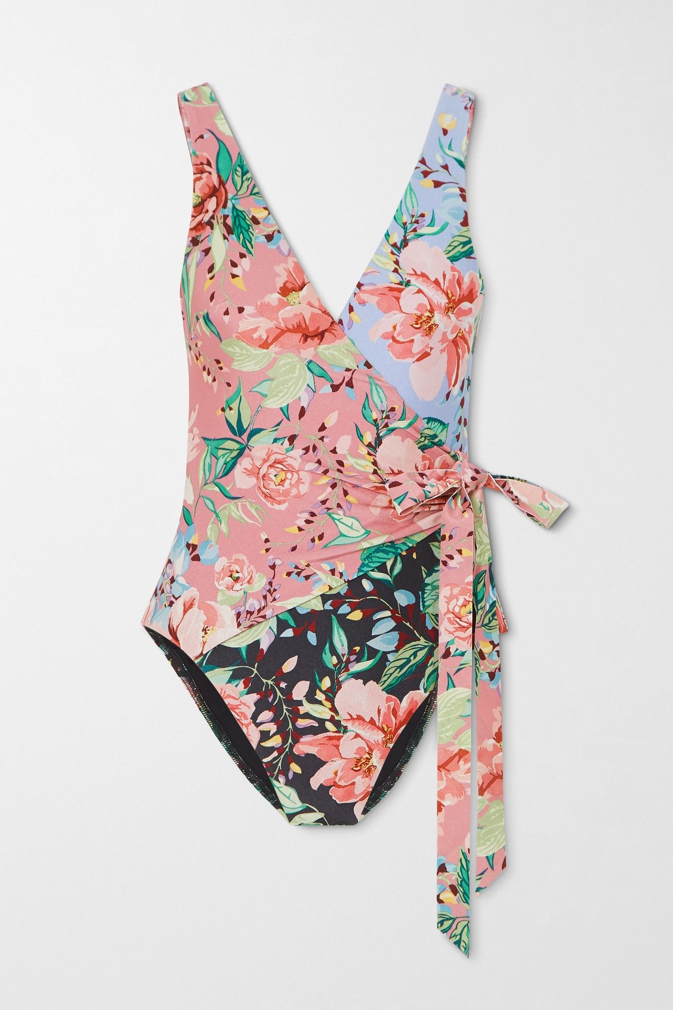 Bellitude tie-detailed floral-print swimsuit - 1