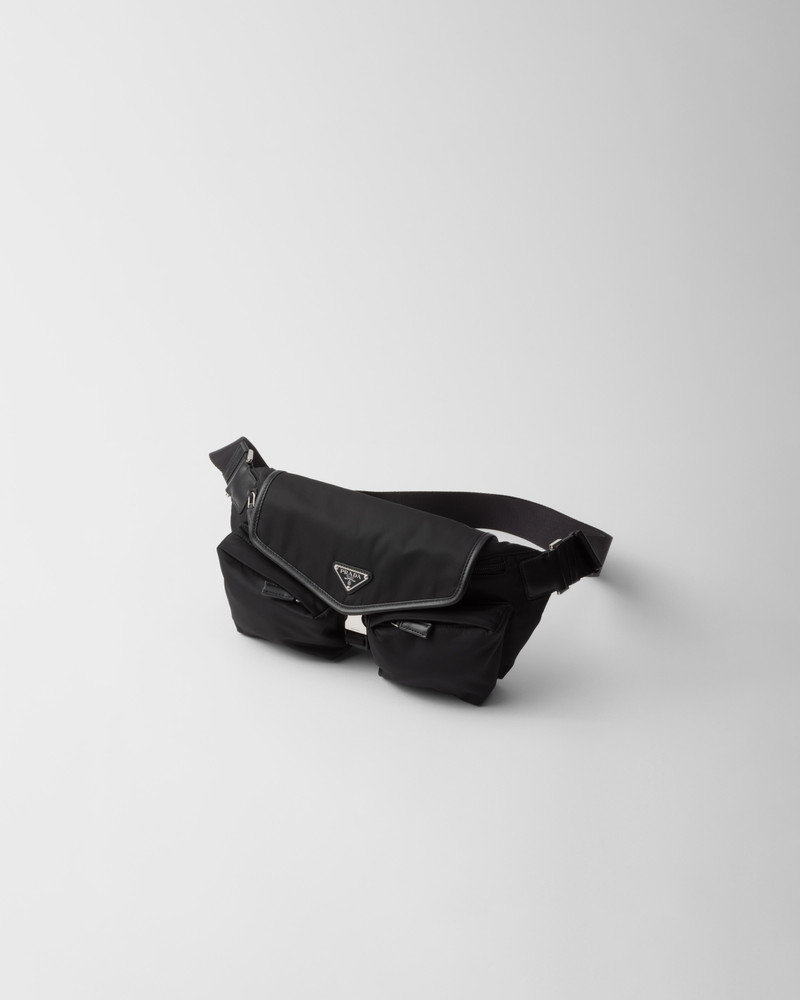 Re-Nylon and leather shoulder bag 3