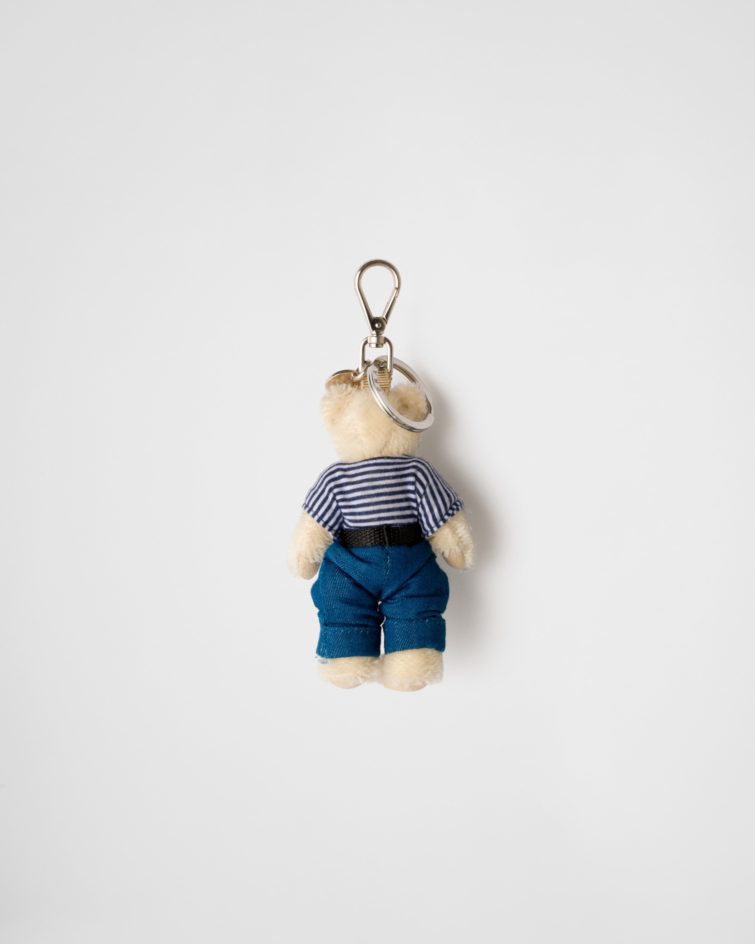 Teddy bag charm with metal ring - 3