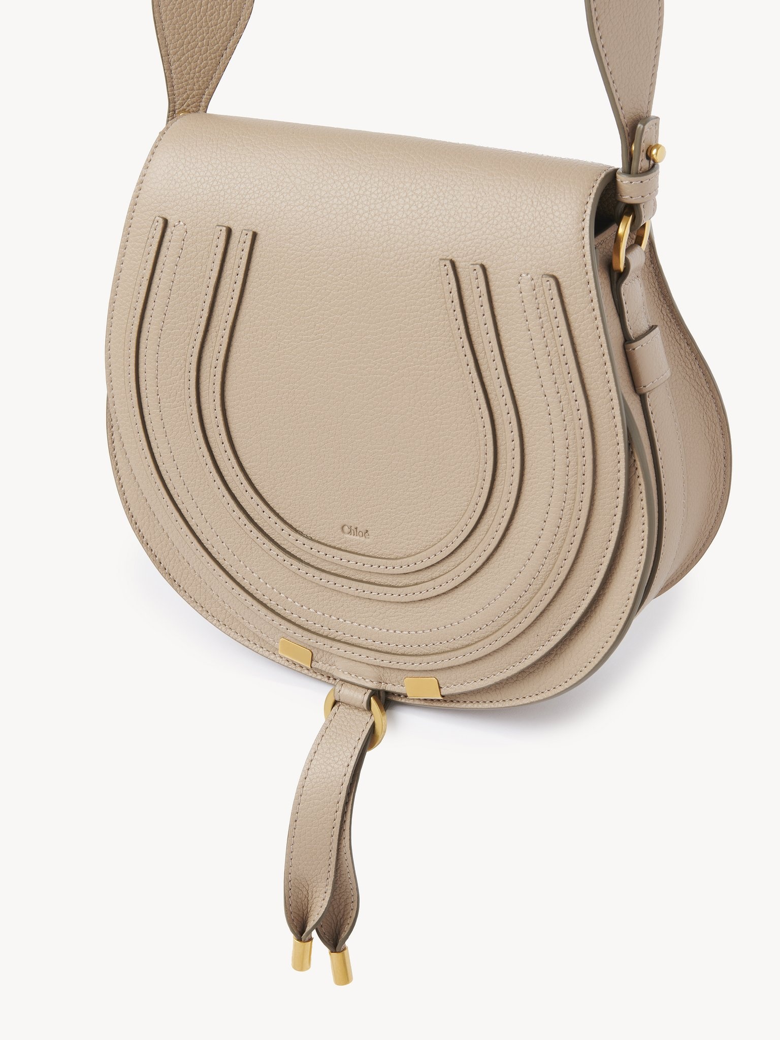 MARCIE SADDLE BAG IN GRAINED LEATHER - 3