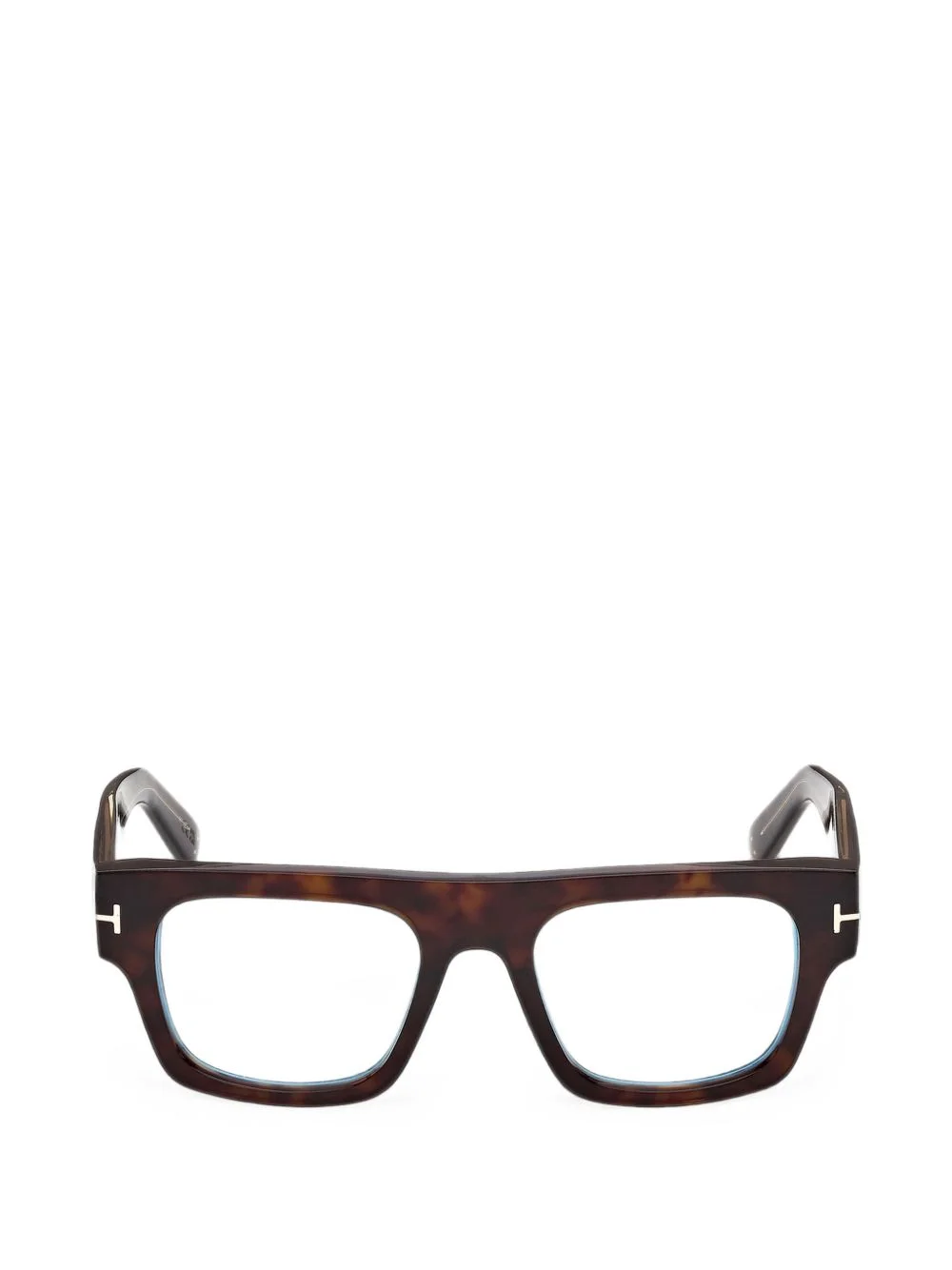 tortoiseshell-effect rectangle-frame glasses - 1